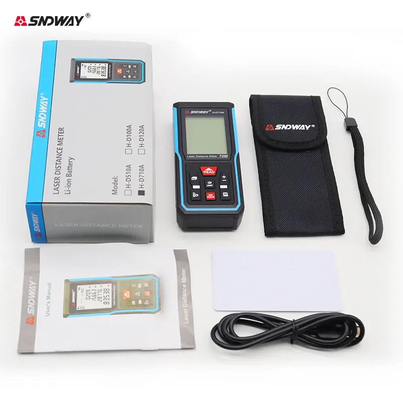 Laser Rangefinder Distance Meter Laser Tape Measure Digital Tape Measure SNDWAY Laser Distance Meter 50m 70m 100m 120m Rangefinder Digital Range Finder Trena Roulette Ruler