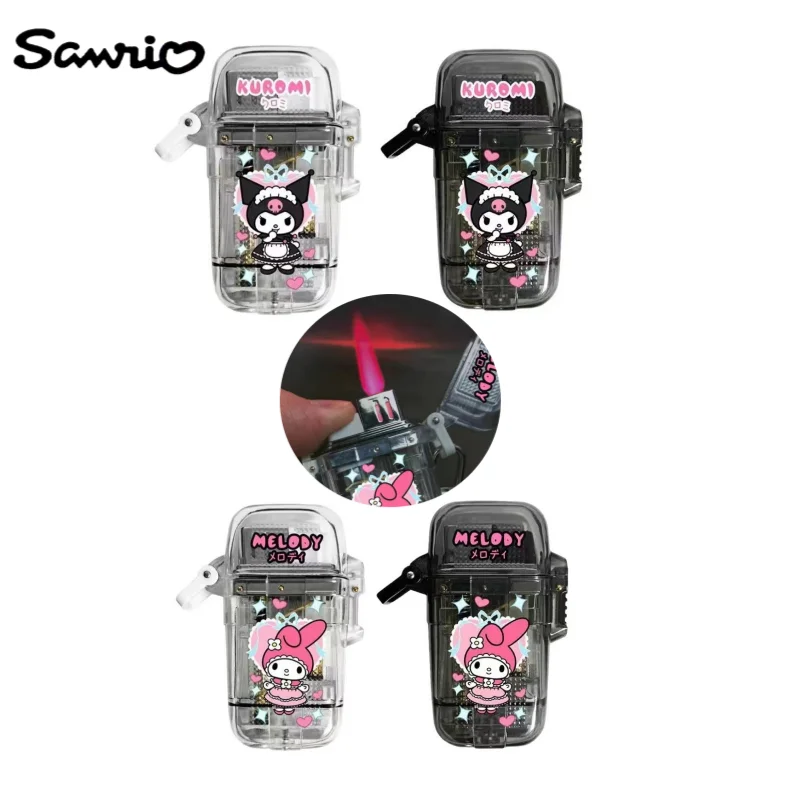 

Sanrio Anime Peripheral Kawaii Cute Cartoon Kulomi My Melody Windproof Lighter Creative Bar KTV Cigarette Lighter Gift Wholesale