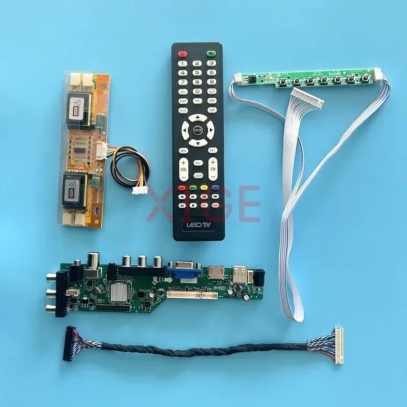 

Плата драйвера для LM250WF1 LM230WF1 LM230WF2 1920*1080 DVB сигнальный цифровой Комплект «сделай сам» USB + HDMI + VGA + AV + IR 4CCFL ЖК-дисплей