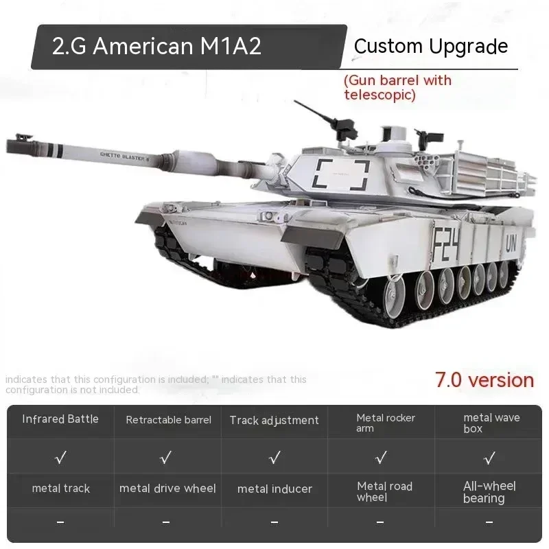 New Rc Coolbank Model Henglong Us M1a2 Abrams Infrared Battle Tank Model Upgraded Version With Steel Wave Box Tank Rc Toy 6