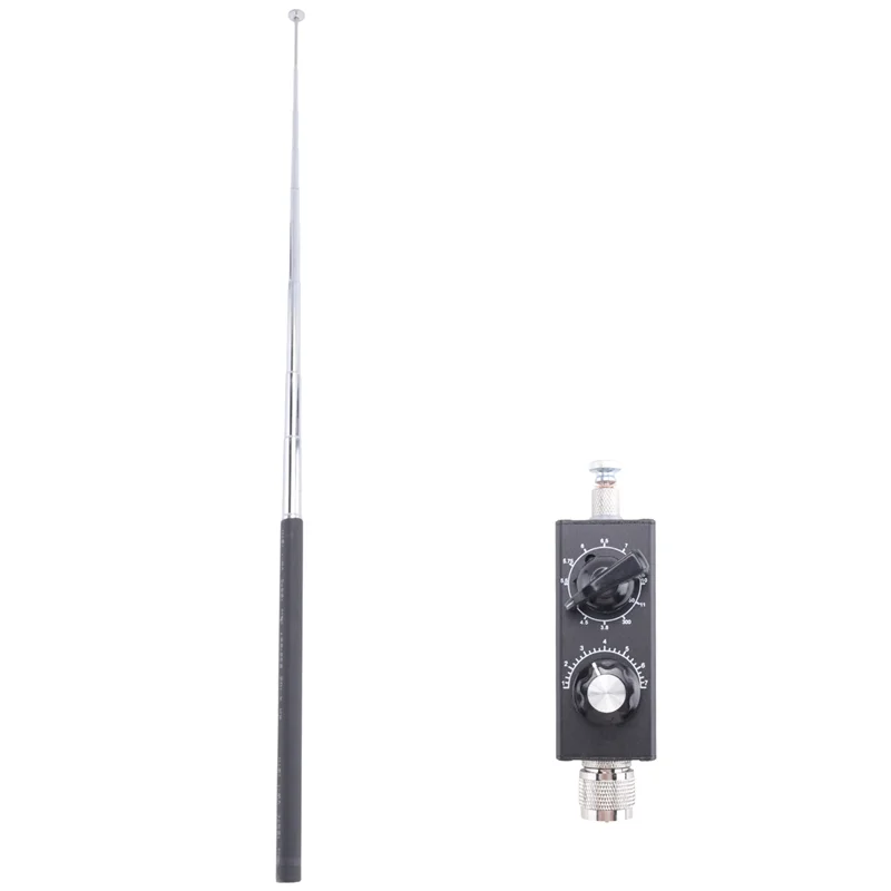 Leading-Hamgeek 미니 ANT 20W QRP 단파 전대역 조정 안테나(M-헤드 5Mhz-55Mhz 포함)