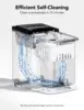 Machine Countertop with Self Cleaning, Voice Remote, 26lbs in 24Hrs, 9 Ice Cubes in 6 Minutes 3 Sizes, Portable Ice Makers with 4
