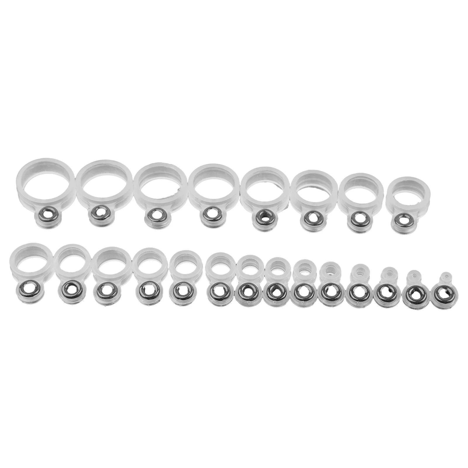 Fishing Gear Accessories Fishing Terminal Tackles 14pcs/22Pcs Fishing Rod Guides Set Silicone Wire Ceramic Ring Tip Repair Kit Line Guides Transparent White Fishing Accessories