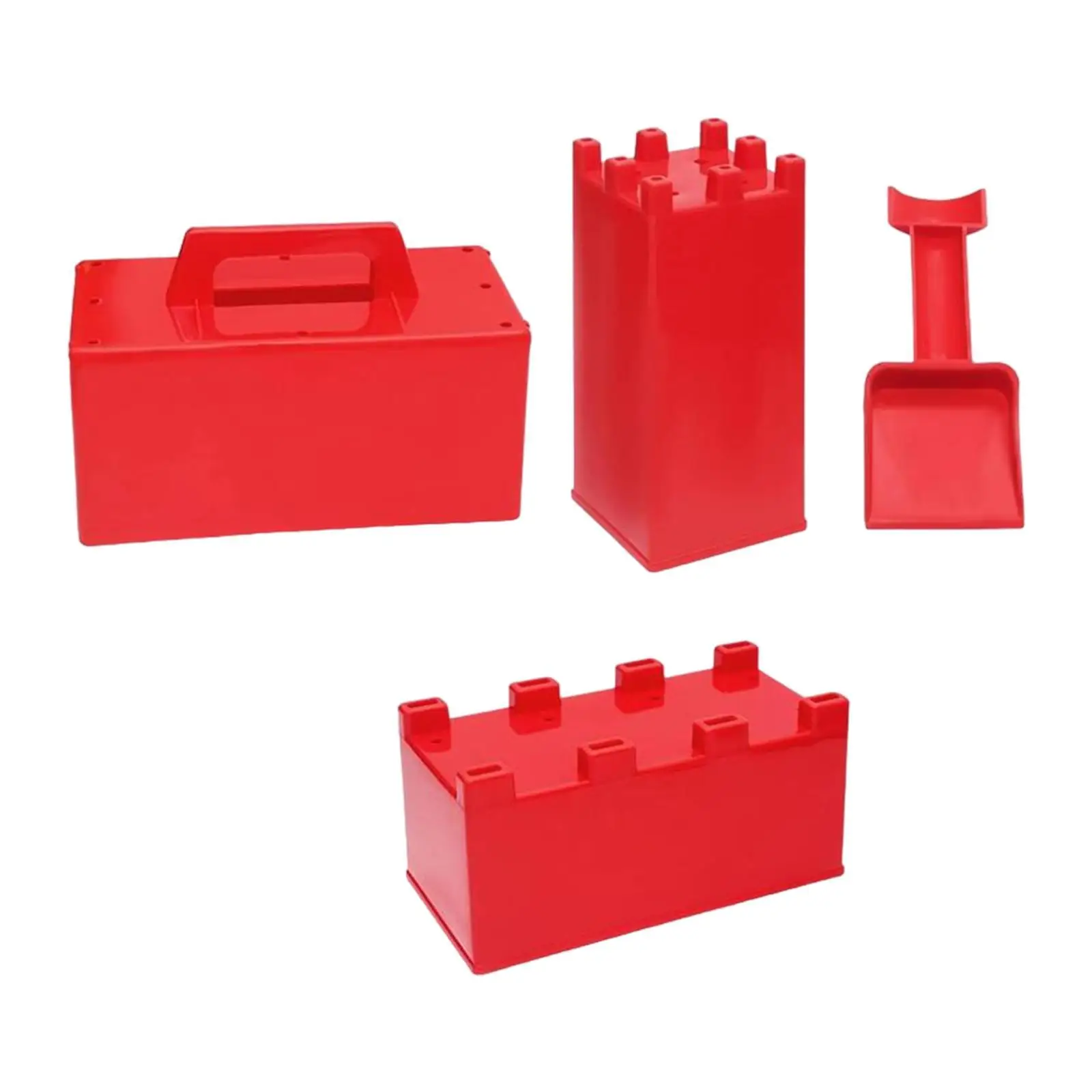 4 Pieces Sand Castle Model Snow Brick Building Maker,Sandbox Play Outside Beach and Snow Toy,Snow Building Block for Children 2