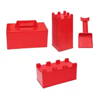 4 Pieces Sand Castle Model Snow Brick Building Maker,Sandbox Play Outside Beach and Snow Toy,Snow Building Block for Children 2