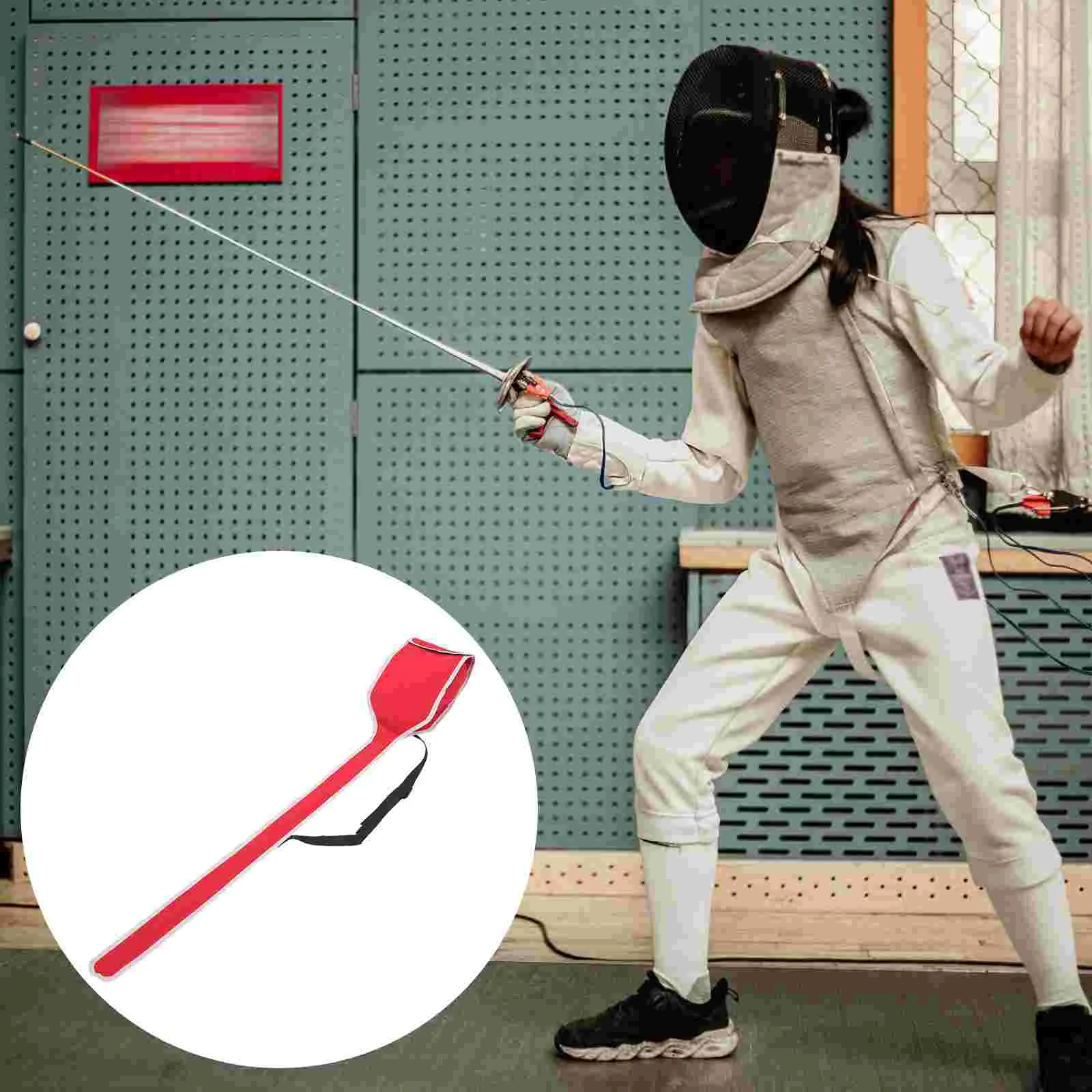 

Fencing Bag Oxford Cloth Sword Storage Bag Portable Shoulder Bag Tool Pouch Katana Belt Strap Carrying Samurai Holder