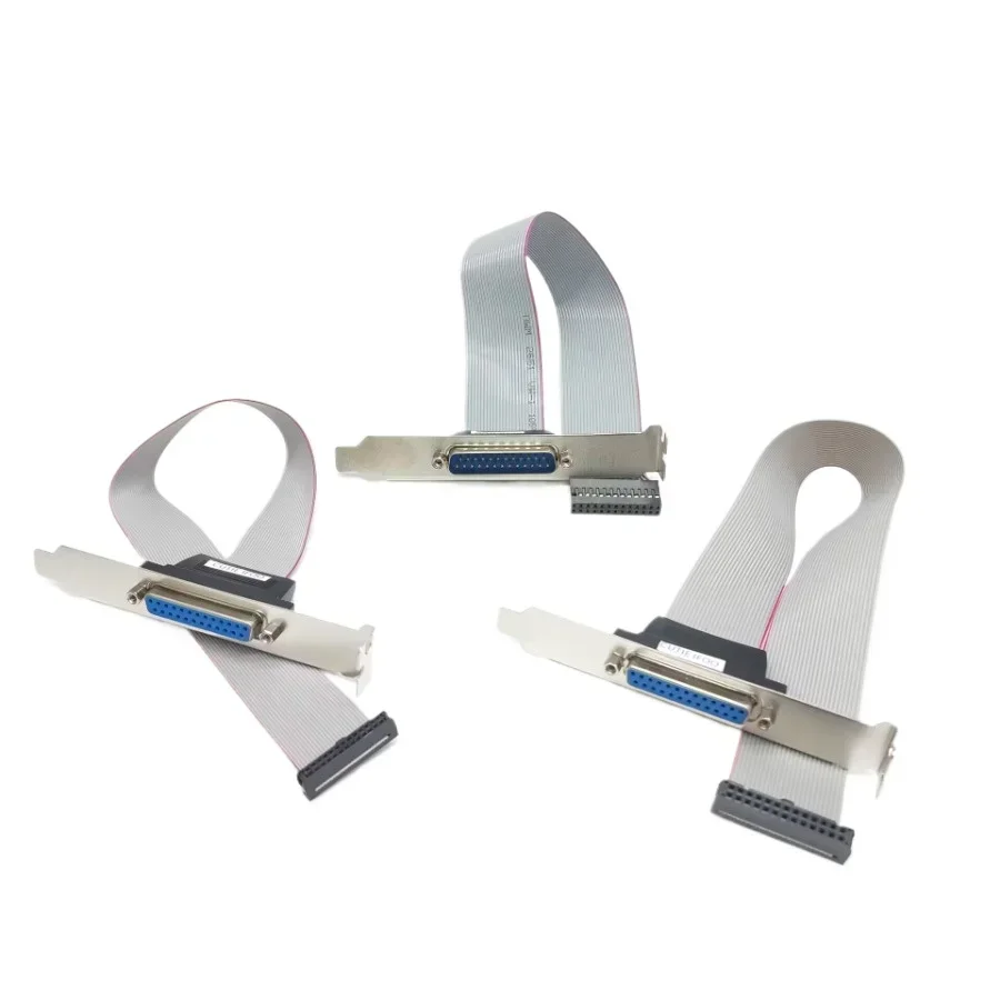 DB25 Printer Cable 2.0 or 2.54 Space DB25 Socket Motherboard Parallel LPT 25Pin Printer Print Port Cable Host Case Rear Bracket FC26P Male Female db25 printer cable