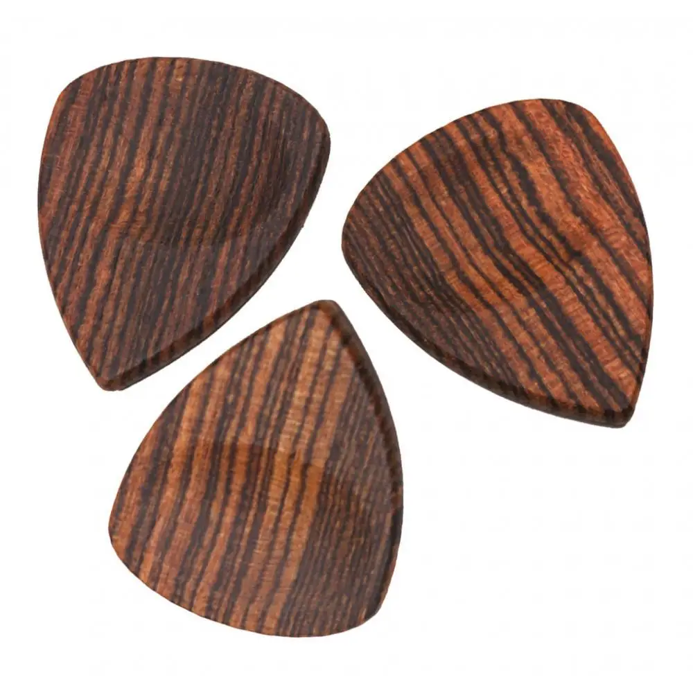 3 Pcs Wood Electric Guitar Picks, Perfect for Electric Acoustic Classical and Bass Guitars and Even for Ukulele