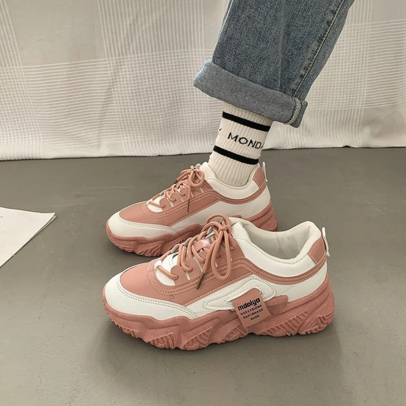 Shoes Female 2023 Spring New Running Shoes Thick Sole Elevated Casual Sports Shoes Female Designer Shoes