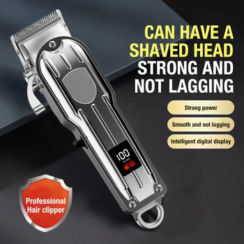 All metal men's hair clipper, electric push clipper, household electric hair clipper, hair salon, high-power pet clipper