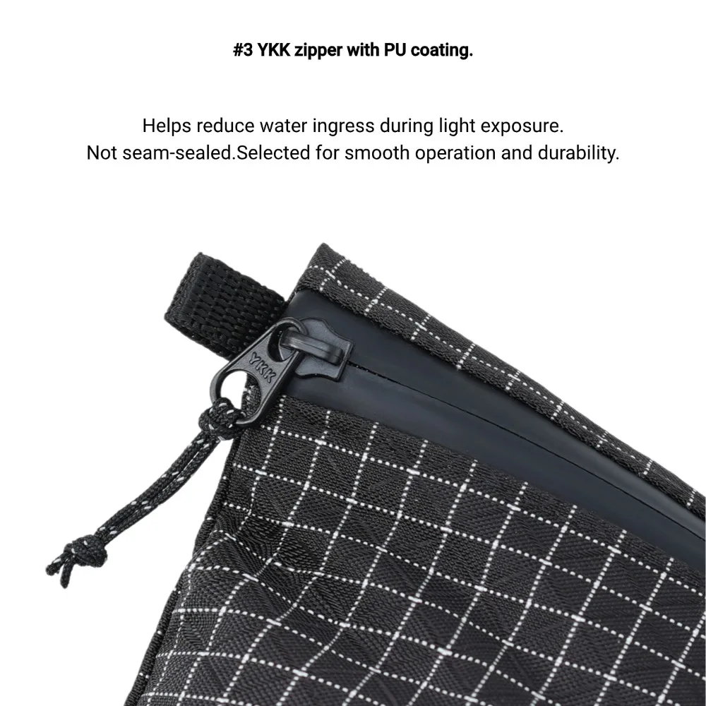 [HODR GEAR] 디티백 셀프 스탠딩 초경량 210D 그립스탑 UHMWPE 수납 파우치 여행용 오거나이저 (구급상자, 여권, 지갑용)