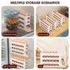 30 Eggs Egg Holder for Fridge - Auto Rolling Fridge Egg Organizer, Space-Saving Egg Dispenser Holder, 4 Tiers Fridge Egg Rack La 4