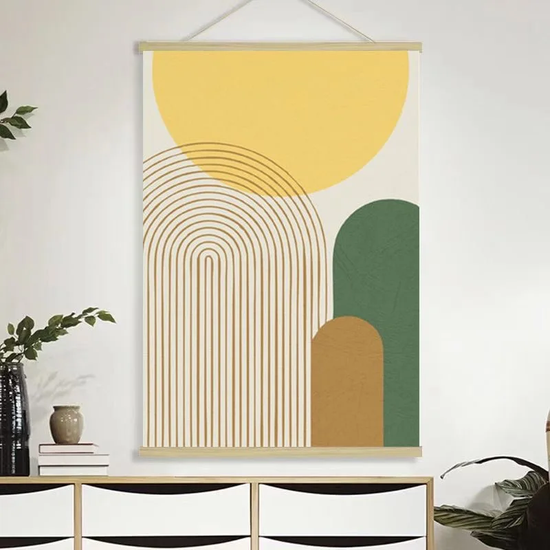 

Living Room Decoration Painting Nordic Wind Background Wall Painting Modern Simple Bedroom Dining Room Hanging Painting Abstract