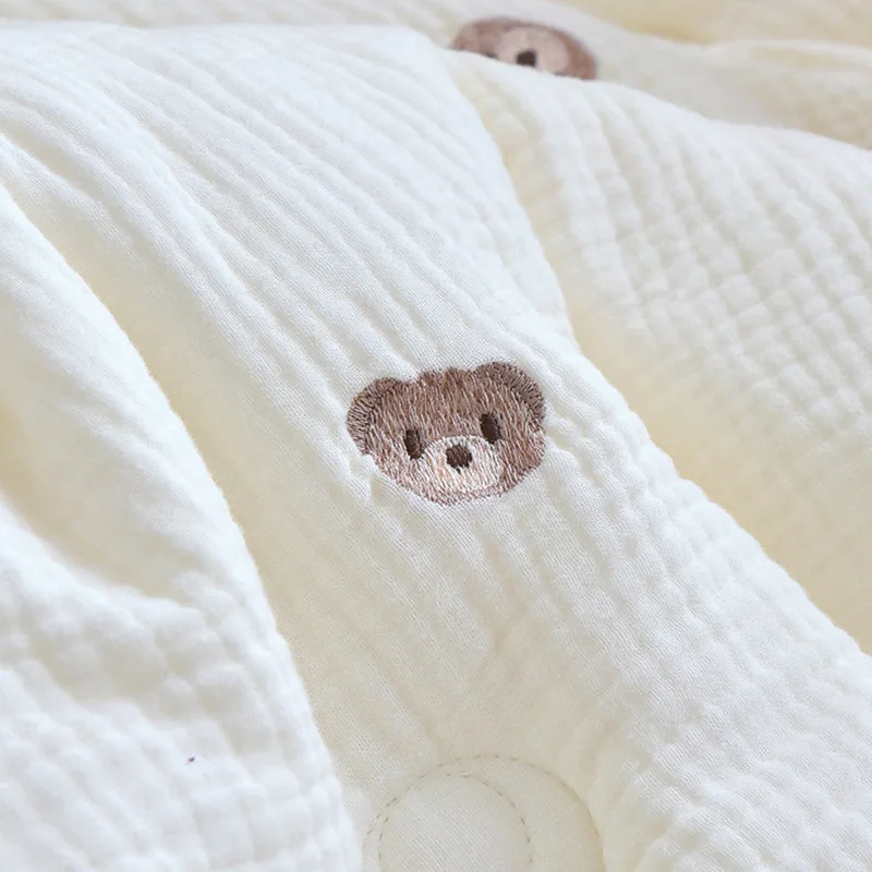 Soft Cotton Winter Quilt for Baby Crib Bedding Cartoon Embroidery Baby Comforter Thick Kindergarten Air Conditioning Blanket