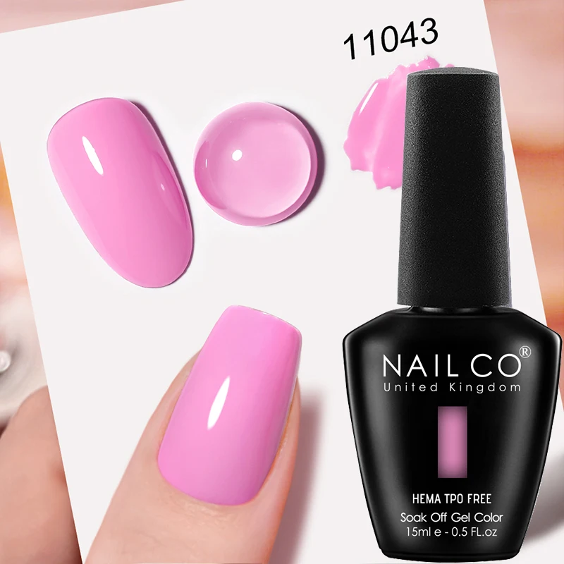 NAILCO Premium Soft Color Gel Polish - Vibrant Semi-Permanent Varnish, HEMA & TPO Free
