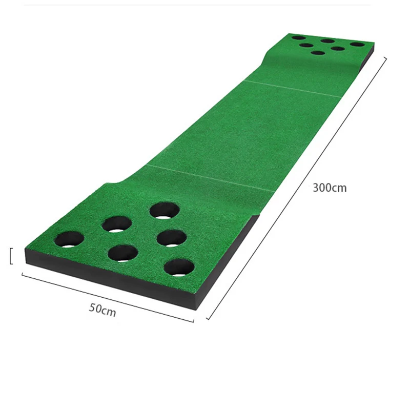 Indoor Golf Green Bidirectional 12 Hole Practice Tool Golf Putting Green Trainer Practice Portable Exerciser Office Home
