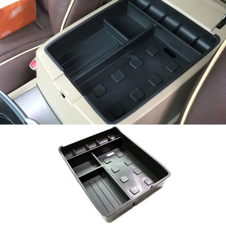 

1Pc Center Console Organizer Armrest Hidden Storage Box For Toyota Highlander Kluger 2008-2013 Car Inner Accessories Insert Tray