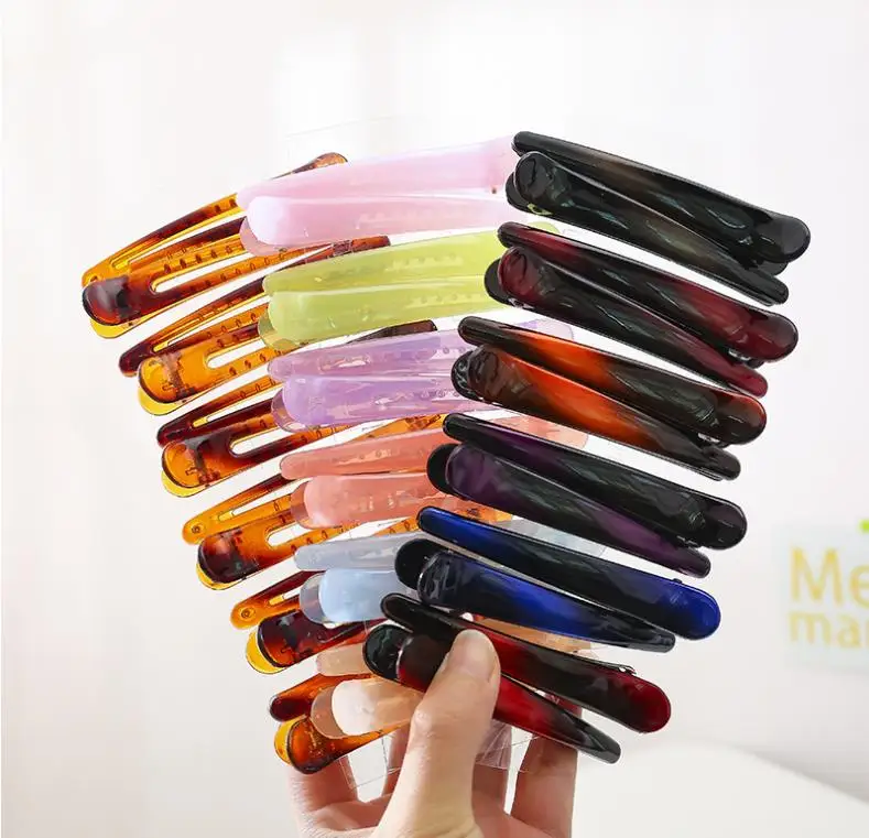 

12pcs Girls Candy Color Duck Mouth Clip Women Fashion Plastic Hair Clip Hairpins Hair Accessories Sectioning Clamp