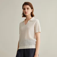 Polos en lin pour femmes, pulls pour femmes, pull à la mode, marque de luxe, BC657 4