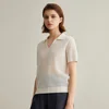 BC657 Luxury Brand Women's Clothing Fashion Ladies Knitted Pullover Linen Silk Polo Shirts Sweaters For Woman 5