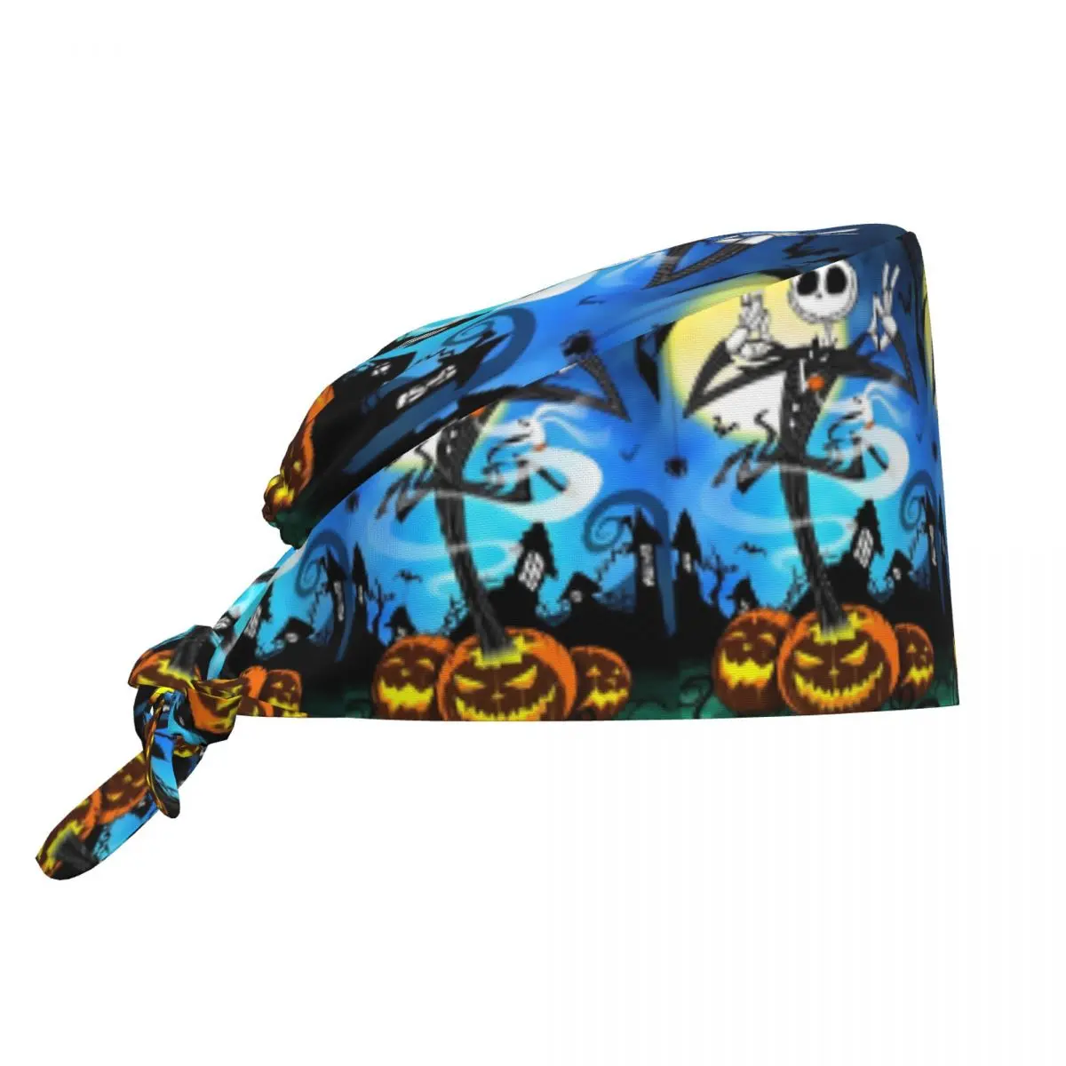 Benutzerdefinierte The Nightmare Before Christmas Medical Staff Scrubs Hat Jack Skellington Halloween Doctor Nursing OP-Mütze Scrub Caps
