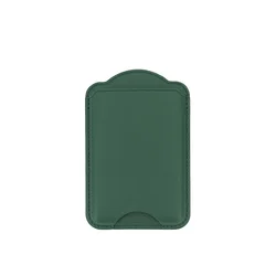 Magnetic Leather Wallet Case with Card Holder (Grass Green)