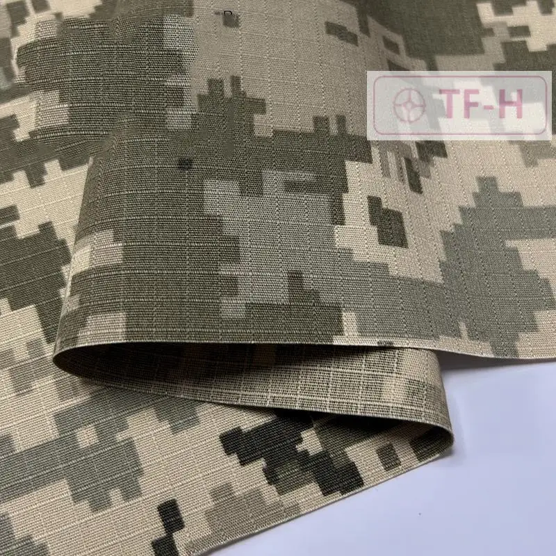 MM14 Tessuto per abbigliamento da allenamento per esterni traspirante resistente all'usura in cotone poliestere mimetico 150 cm di larghezza * 100 cm di lunghezza - immagine 5