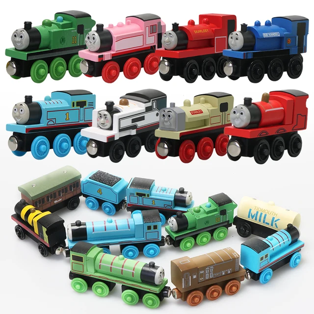 Thomas and Friends Wooden Train Pocket Toy Gold Diesel Molley Lady Toby Rail Train Model Pocket Toys For Children Birthday Gifts 1