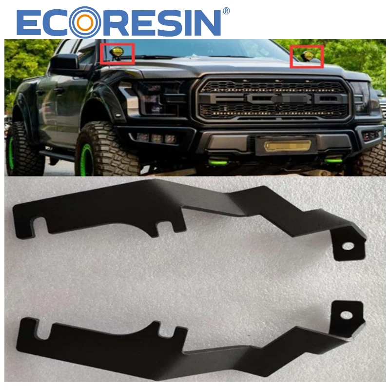 

For Ford Raptor F150 15-18 A-pillar LED Pod Light Ditch Hood Hinge LED Work Light Hood Mounting Bracket Fit