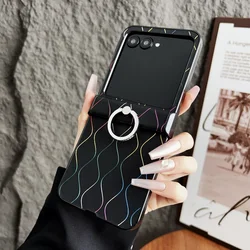 Elegant Wave Design Phone Case - 3 - Piece Set with Anti - Scratch Protection for MOTO RAZR 70 (Black)