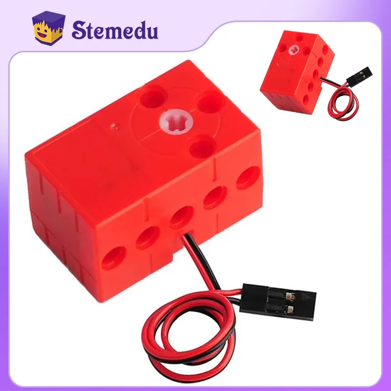 0.7kg Building Block Servo Motor 360&deg; Continuous Rotation Fast Dual Output High Torque Compatible with legoed Microbit Geekservo