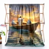 God Loves The World Jesus Christian God Flannel Art Blanket, Sofa Bed Cover Four Season Soft Fluffy Quilt Blanket Flannel Throw 2