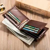 Men Wallets 100% Genuine Cow Leather RFID Anti-theft Short Leather Men Purse High Quality Luxury Brand Male's Wallet Card Holder 2
