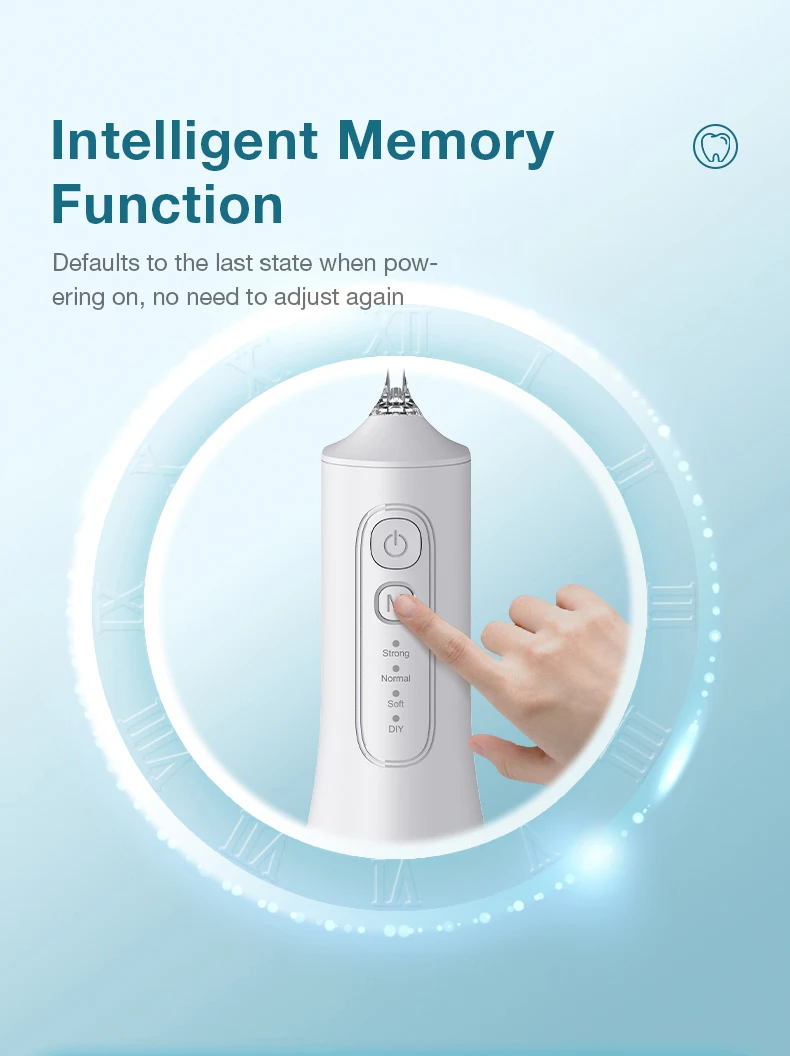 Description Picture 6 of itemDental Oral Irrigator Water Flosser Thread Teeth Pick Mouth Washing Machine 1500mah 4 Modes Type-C Rechargeable 300ml Tank