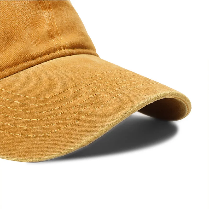 Customized Logo Washed Cotton Embroidered Baseball Cap Snapback Cap with Name Customized Hats Unisex Adjustable Hats 3