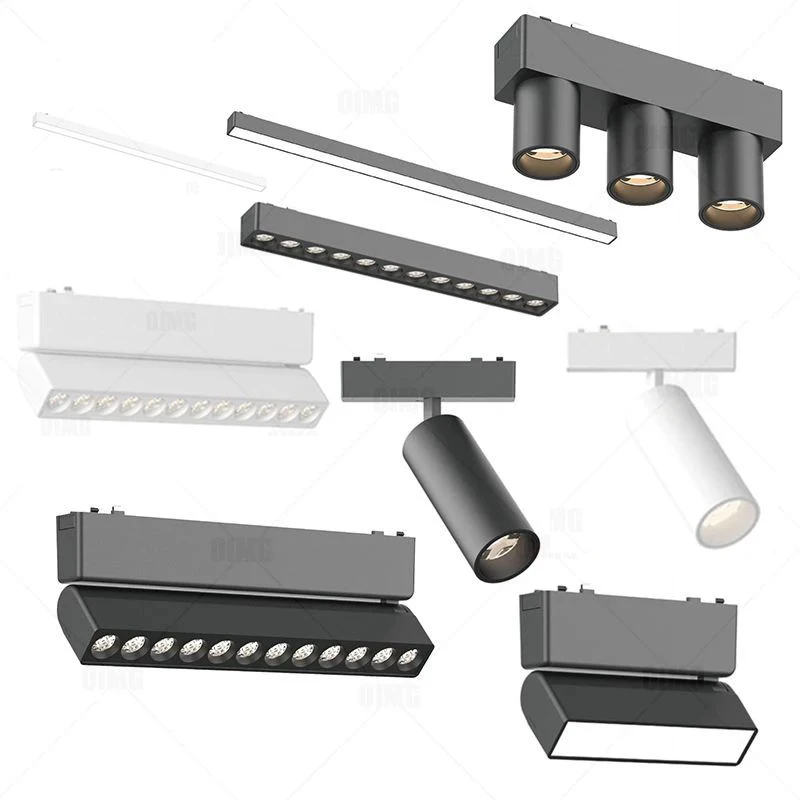 Magnetic Light Track 6MM Ultra Thin Surface Mount Ceiling Lighting Black White Slim Modern Flexible Home Magnet Track Rail 1M 2M 6