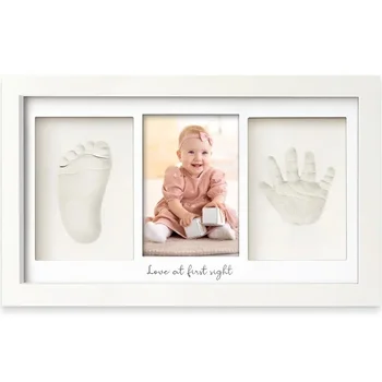 Kit per mani e impronte di bambini Cornice per ricordi con impronte di mani in argilla Cornice per foto per la cameretta dei neonati Regali per la nuova mamma per il registro della doccia del bambino