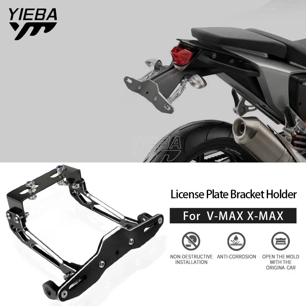 

Motorcycle License Plate Bracket Licence Plate Holder For YAMAHA V-MAX VMAX XMAX X-MAX FAZER600 SUZUKI HAYABUSA/GSXR1300 B-KING