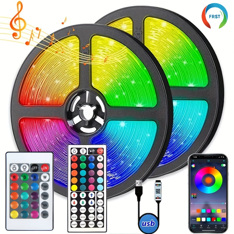 LED Strip Light TV Backlights Music Sync with Remote RGB 3535 LED Strip MINI 44keys Control for Room Party Decoration Luces led