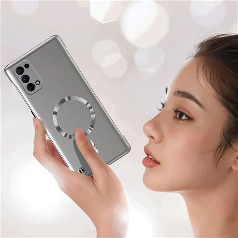 Ultra Thin Frameless Magnetic Phone Case with Matte Shockproof Protection