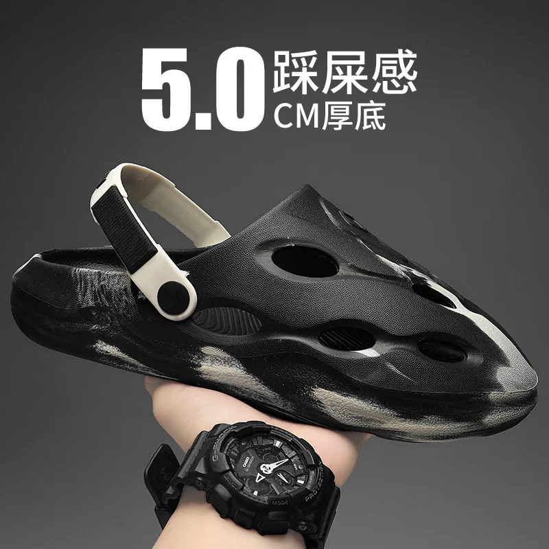 Mens Sandals Summer 2023 New Camo Garden Shoes Couple Rubber Clogs Slippers Beach Water Walking Sandals Male Big Szie Zapatos