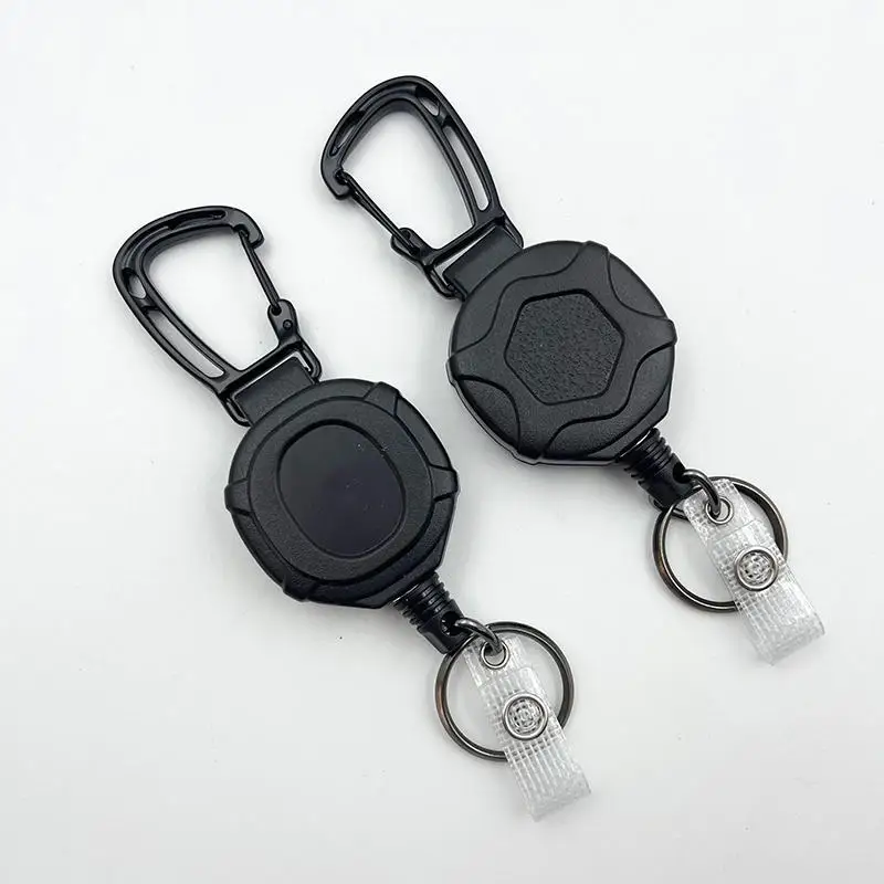 Neuer Ausweishalter mit Karabinerhaken, Taktischer ID-Halter mit Einziehbarer Rolle, Kletterkarabiner, Multifunktionales Zubehör – Detail 15