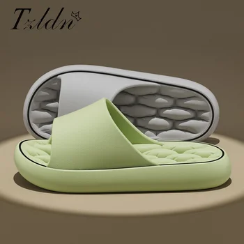 TZLDN Summer Women Home Slippers Beach Flat Fold Sandals Soft Comfortable Non-Slip Slides Indoor Outdoor Men Bathroom Flip Flops 1