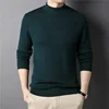 Wool 2024 Brand New Men's Cashmere Sweater Half Turtleneck Men Sweaters Knit Pullovers for Male Youth Slim Knitwear Man Sweater 4