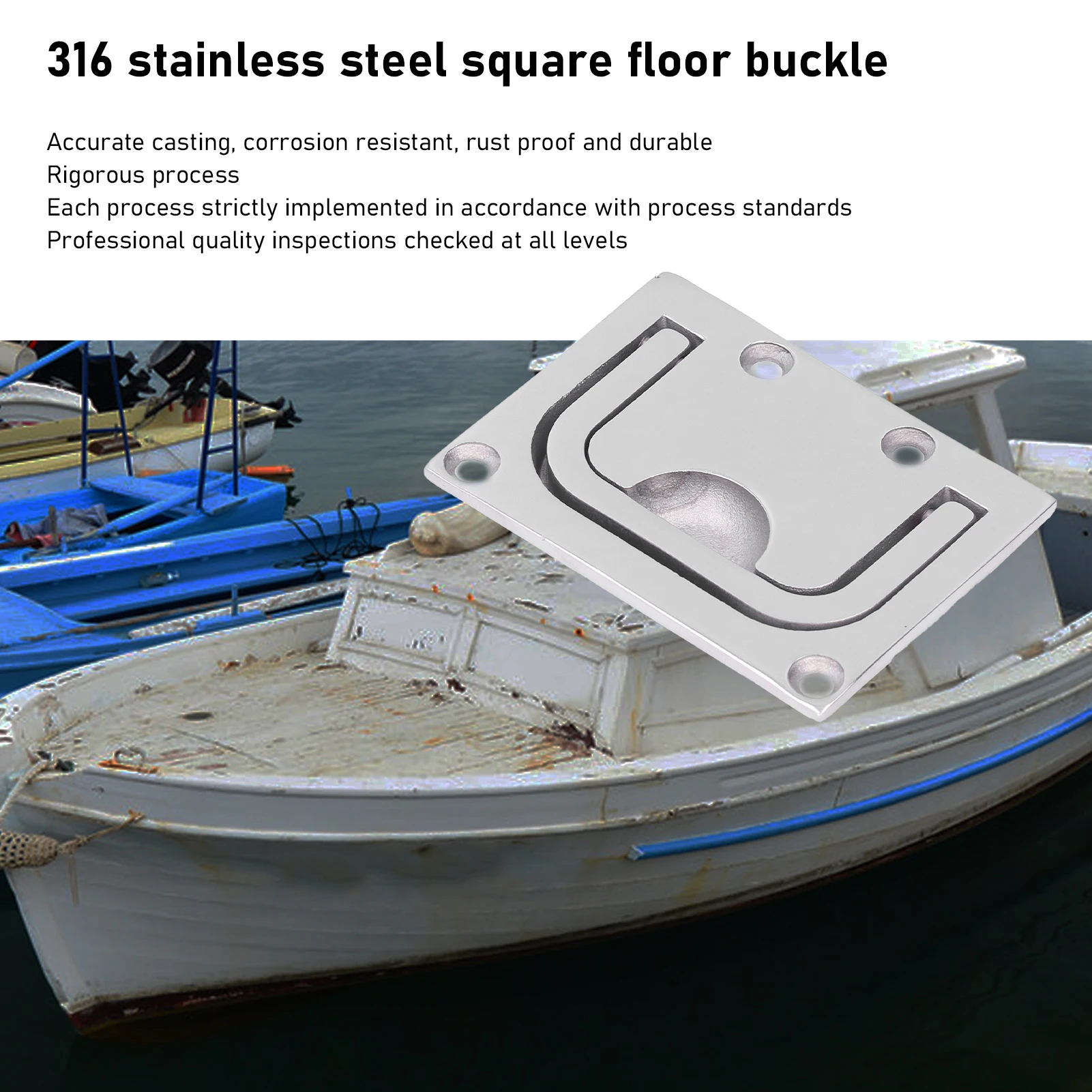 Boat Flush Lifting Handle Boat Hatch Pull Flush Deck Cover Handle Marine 316 Stainless Steel Mirror Hatch Pull