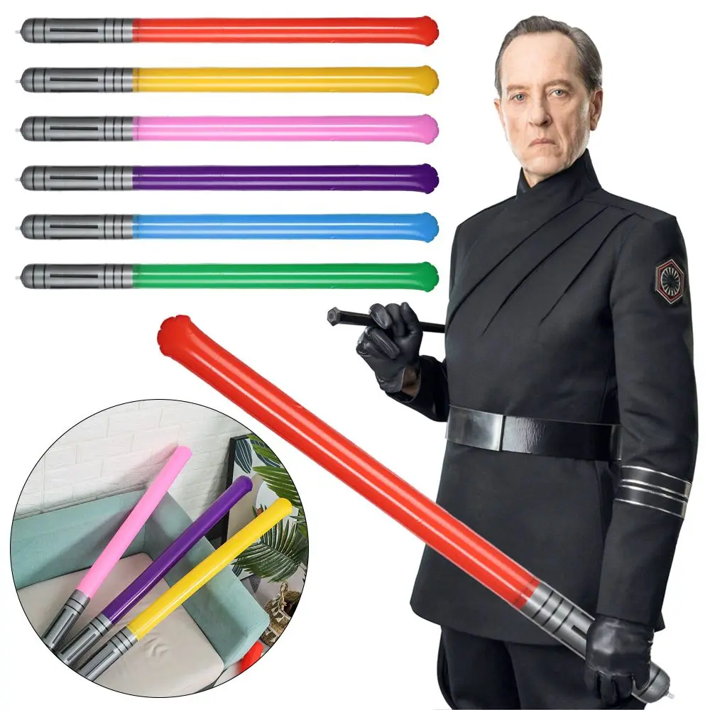 6Pcs PVC Party Props Inflatable Sword Star Fans