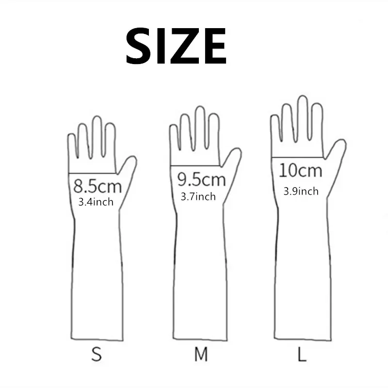 Kitchen Thick Extra Long Heavy Duty Rubber Gloves Thick Waterproof Car Washing Gloves Chemical Resistant Acid Oil Resistant