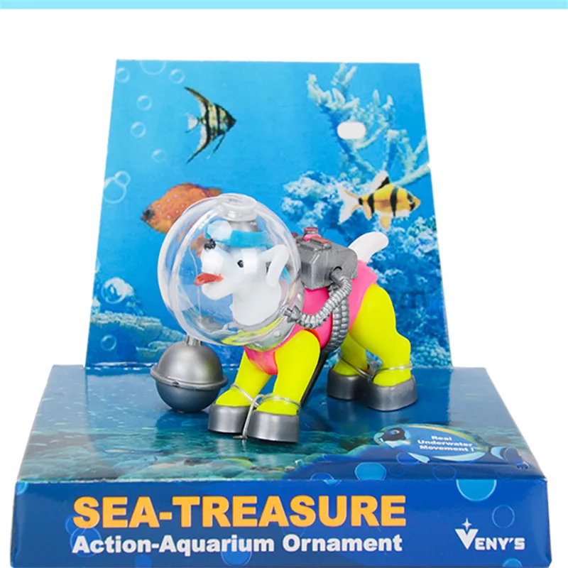 

VENY'S new simulation fish tank aquascape pneumatic oxygenation diving dog