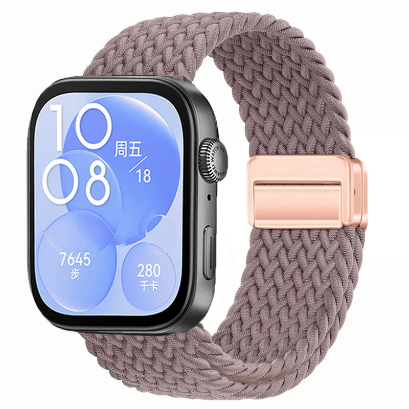Breathable Magnetic Adjustable Woven Nylon Watch Strap Replacement Band