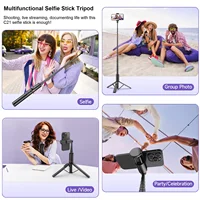 Selfie Stick with Tripod Stand and Remote, 52" Extendable Phone Selfie Stick for iPhone 17 16 15 14 13 Pro Max Galaxy S25 S24 - Image 5